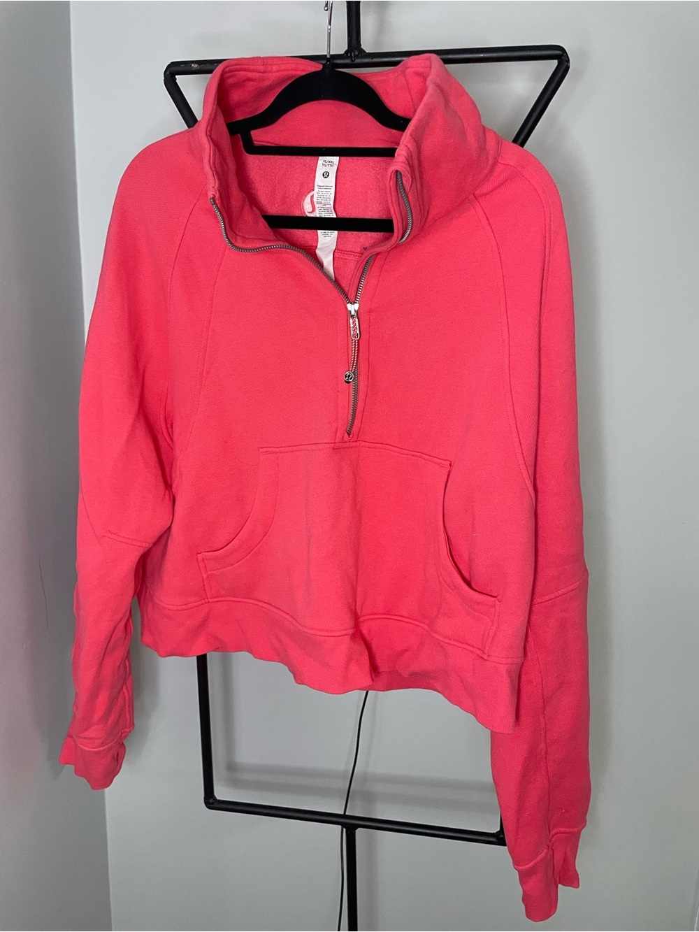 lululemon athletica Bright Coral Half-Zip Pullover